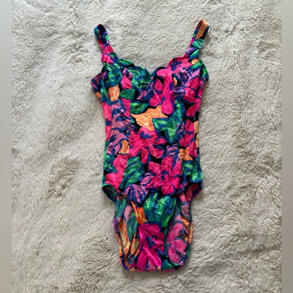 VTG Longitude Vibrant Floral One-Piece Swimsuit